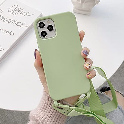Compatible with iPhone 6/7/8/SE2/SE3,Crossbody Phone Case with Lanyard Cute Soft Silicone Case with Adjustable Shoulder Strap Shockproof Protector Compatible with Women Girls Green - color: Green, size: iPhone 6/7/8/SE2/SE3