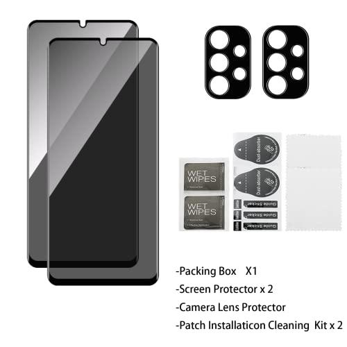 Privacy Screen Protector for Samsung Galaxy A23 + Lens Protector - size: Samsung Galaxy A23 5G