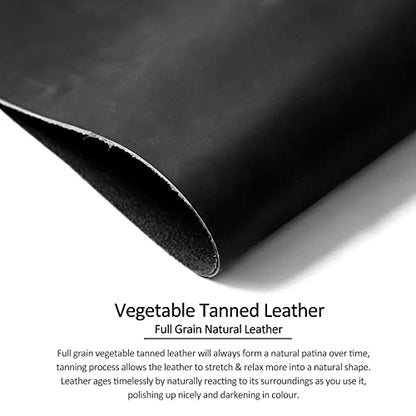 TobbinGear Leather Belt Phone Pouch, Left Handed Leather Cell Phone Holster, Universal Phone Case with Belt Loops, for Men and Women Black Large - color: Loops - Black, size: L - Left Handed