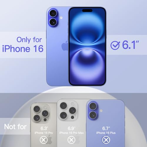 JETech Silicone Case for iPhone 16, Ultramarine | Silky Soft Touch, Shockproof Protection, Scratch Resistant, Microfiber Lining - color: Ultramarine, size: iPhone 16