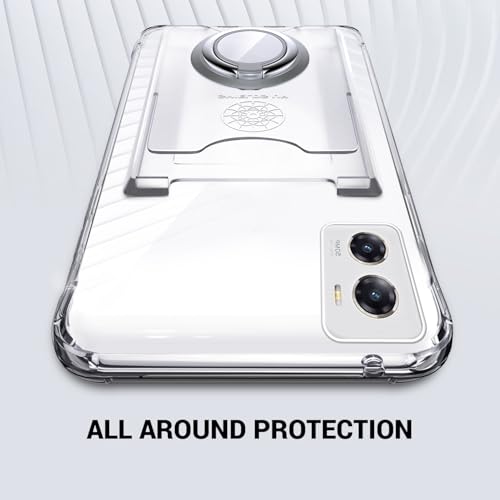 Shields Up for Moto G Stylus 5G 2024 Case with Card Holder, Clear | Minimalist Wallet Case, 3 Card Slots, 360° Rotation Ring Stand/Kickstand, Drop Protection Protective Cover - size: Moto G Stylus 5G 2024