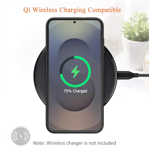 Wireless Charging Case for Galaxy S25, 2025 Upgraded 10000mAh Rechargeable Portable Charging Case Compatible with Galaxy S25 5G (6.2 inch) with Carplay Extended Battery Pack Charger Power Case (Black) - size: Galaxy S25