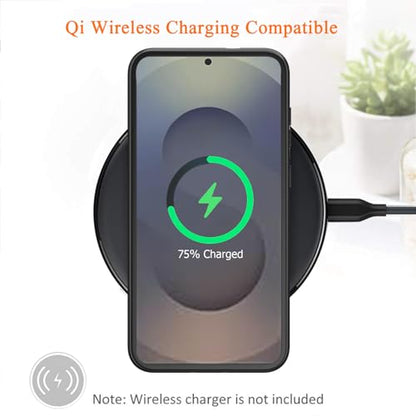 Wireless Charging Case for Galaxy S25, 2025 Upgraded 10000mAh Rechargeable Portable Charging Case Compatible with Galaxy S25 5G (6.2 inch) with Carplay Extended Battery Pack Charger Power Case (Black) - size: Galaxy S25