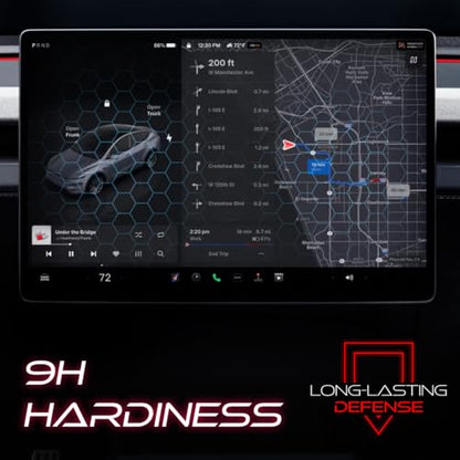 Tesla Model 3 Screen Protector 15.4 Inch (2024-2026) & Model Y (2025-2026), HD Clear Gloss Tempered Glass, 9H Scratch Resistant, Smooth Touch, Alignment Kit - color: Gloss