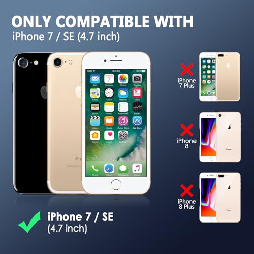 FanTEK Phone Case Compatible with iPhone 7, iPhone 8, iPhone SE 2nd Generation, iPhone SE 3rd Generation Case, Anti-Scratch & Fingerprint Phone Case Protective Cover, Matte Black - size: iPhone 7/8/SE2/SE3