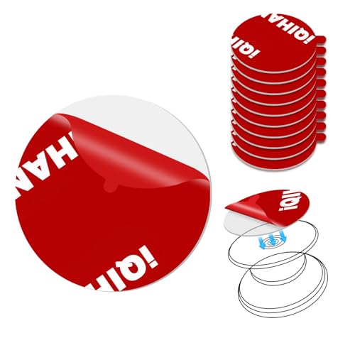 Adhesive Sticky Pads for Socket Grips Mounting, 10pcs Double-Sided Extra Clear Round Tape Replacement for Base Back of Phone Collapsible Grips & Stand, 35mm/ 1.38" Circle Thin Stickers (Transparent) - color: Transparent