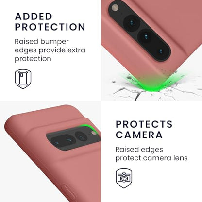 kwmobile Case Compatible with Google Pixel 7 Pro Case - TPU Silicone Phone Cover with Soft Finish - Winter Rose - color: Winter Rose, size: Pixel 7 Pro