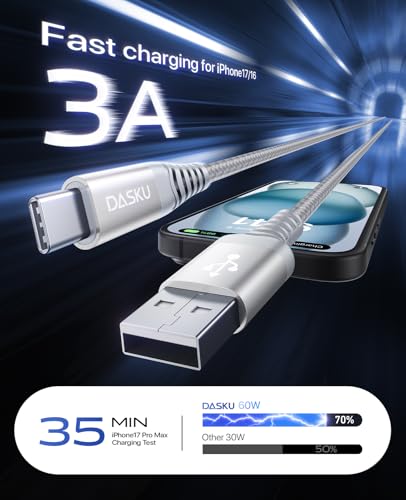 Long USB to USB C Cable [15FT 1Pack], USB C Cable 3A Fast Charging, USBA to - color: Grey, size: 15FT 1Pack, style: USB A to USB C