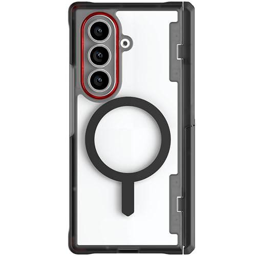 Ghostek Covert Clear Galaxy Z Fold7 Case with Built-in Kickstand, MagSafe and Full Hinge Protection Designed for 2025 Samsung Galaxy Fold 7 (8") (Smoke) - color: Smoke, size: Galaxy Z Fold 7