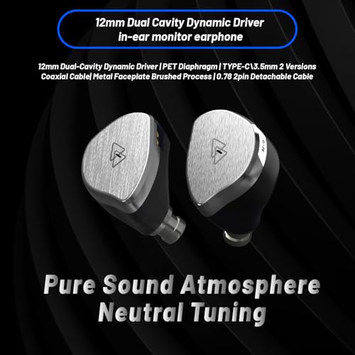 BQEYZ BQ10 12mm Dynamic Wired Earphones, 3.5mm in-Ear Monitor IEM - size: 3.5mm without Mic
