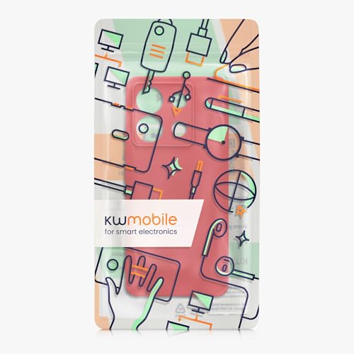 kwmobile Case Compatible with Xiaomi Redmi Note 13 Pro 5G / Poco X6 5G Case - Protective Slim TPU Phone Cover - Soft Matte Finish - Sweet Cherry - color: Sweet Cherry, size: Redmi Note 13 Pro 5G / Poco X6 5G