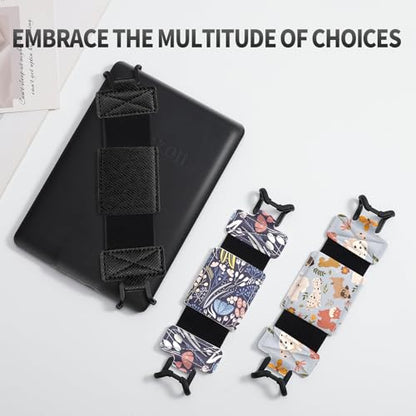 MoKo Soft Hand Strap for 6-8" Kindle eReaders Fire Tablet, Black Crosshair - color: Black Crosshair, style: Soft Pu Strap