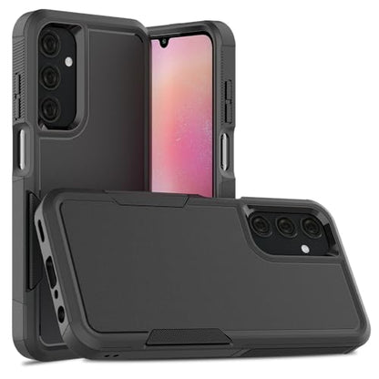 for Samsung Galaxy A25 5G Case: Dual Layer Protective Heavy Duty Cell Phone Cover Shockproof Rugged with HD Screen Protector - Military Protection Bumper Tough - Samsung Galaxy A25 5G 2024, Black - color: Black (PC) + Black (TPU)