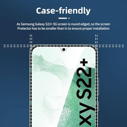 NEW'C for Samsung Galaxy S22+ (S22 Plus) Screen Protector Tempered Glass - size: S22+ 6.6 inches