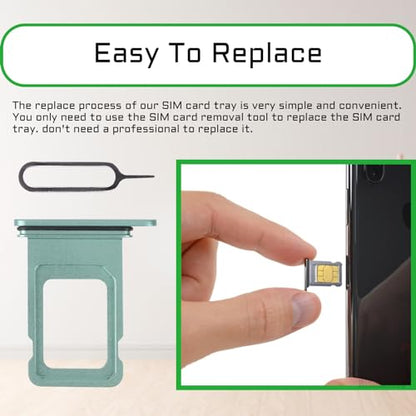 for iPhone 11 Green Single SIM Card Tray Slot Replacement