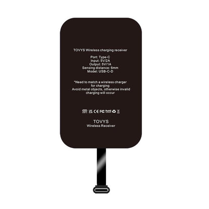 Wireless Charging Receiver and Adapter, Wireless Charger Receiver Module, Suitable for Google Pixel 3A XL, Samsung Galaxy A13/A14/A15/A42, LG, and Other USB-C Phones.