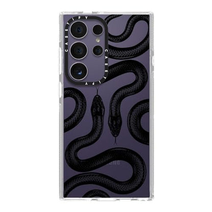 CASETiFY for Galaxy S24 Ultra Case - Impact Clear | Not Yellowing | 6.6 ft. Drop Protection | Black Kingsnake | Clear - color: Black Kingsnake, size: Galaxy S24 Ultra
