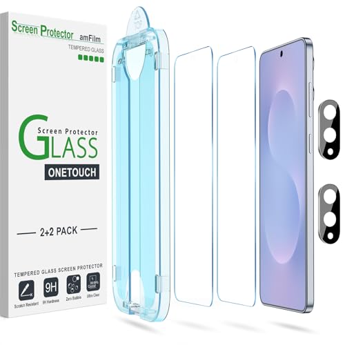 amFilm OneTouch for Samsung Galaxy S25 Edge Screen Protector Tempered Glass - size: S25E-6.7"