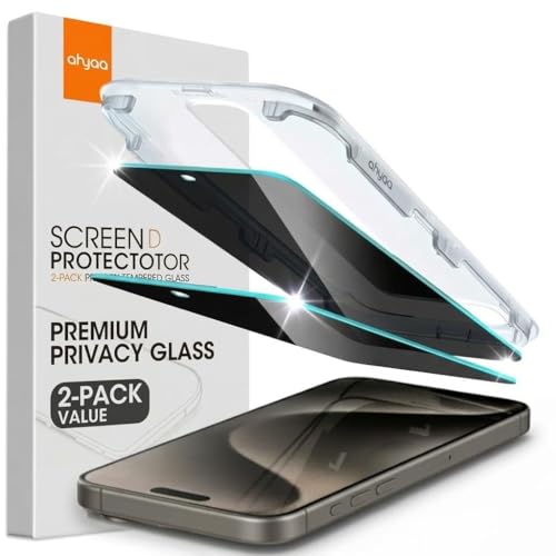 2 Pack Privacy Screen Protector for Apple iPhone 13 / iPhone 14 / iPhone13 Pro/iPhone 16e / iPhone 17e (6.1") Tempered Glass Film with Easy Installation Tool