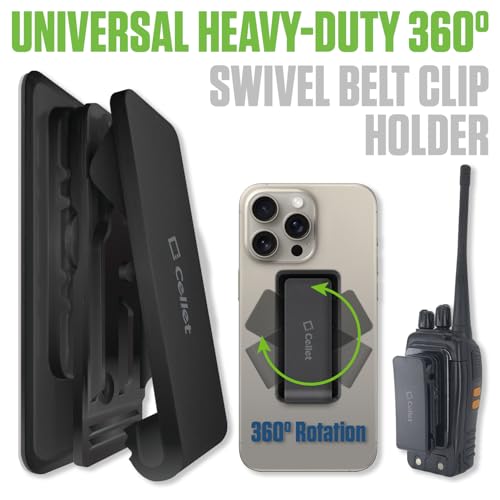Belt Clip Cell Phone Holder – 3M Adhesive Belt Clip Phone Holster GPS, Walkie-Talkie Compatible with iPhone 14 Pro Max Plus 13 12 11 Galaxy Z Fold, Z Flip S22 S21 Google Pixel LG Moto