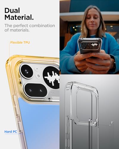 Spigen for Nothing Phone (4a) Pro, Ultra Hybrid [Anti-Yellowing] - Crystal Clear - color: Crystal Clear, size: Nothing Phone (4a Pro)