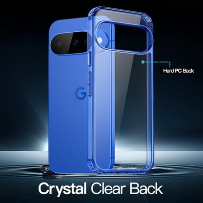 JETech Case for Google Pixel 10/10 Pro, Anti-Yellowing, Indigo | Shockproof Protection, Scratch Resistant Hard PC Back, Durable Transparent TPU Bumper - color: Indigo, size: Pixel 10/10 Pro
