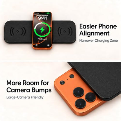 ZealSound Wireless Charging Pad for 3 Devices for iPhone 17/16/15 & Samsung