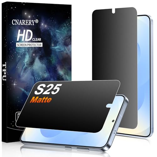 2 Pack for Samsung Galaxy S25 Anti-Glare Matte Privacy Screen Protector 6.2 inch, Smooth and Responsive Touch Flexible EPU Film, [Support Fingerprint Unlock] [Self-Healing] [Not Glass] - size: Samsung Galaxy S25 6.2 Inch