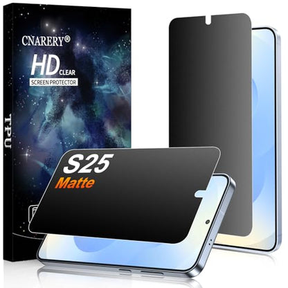 2 Pack for Samsung Galaxy S25 Anti-Glare Matte Privacy Screen Protector 6.2 inch, Smooth and Responsive Touch Flexible EPU Film, [Support Fingerprint Unlock] [Self-Healing] [Not Glass] - size: Samsung Galaxy S25 6.2 Inch
