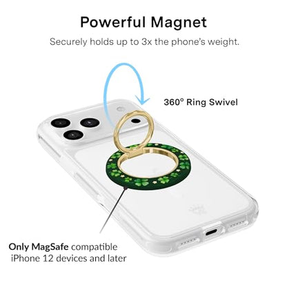 VELVET CAVIAR Compatible with MagSafe Phone Grip - color: Lucky Clover