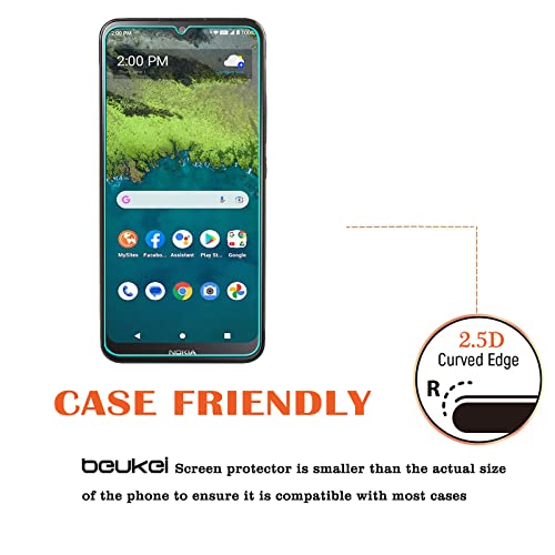 (3 Pack) Compatible for Nokia C110 Screen Protector Tempered Glass,Touch Sensitive,Case Friendly, 9H Hardness