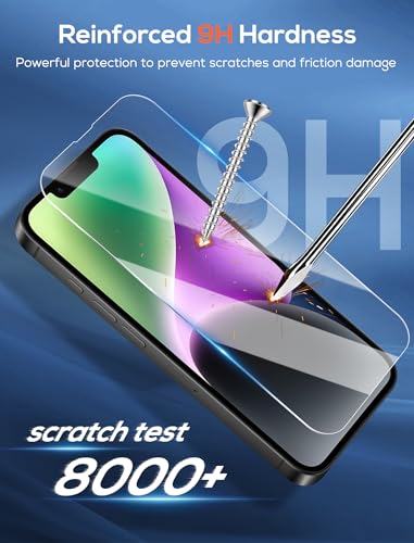 4 Pack for iPhone 14 Plus Screen Protector，Premium Tempered Glass Film 9H Hardness，Scratch Resistant，Bubble Free，Easy Installation，Ultra Durable，HD Clear，Case Friendly [6.7 inch] - size: iPhone 14 Plus