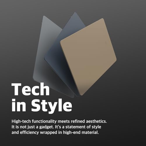 POUT H3 Wireless Charging Mouse Pad – Qi-Enabled Fast Charger Built into Sleek Desk Mat, Compatible with Phones, Earbuds & More(Dust Gray) - color: Dust Gray, size: BASE