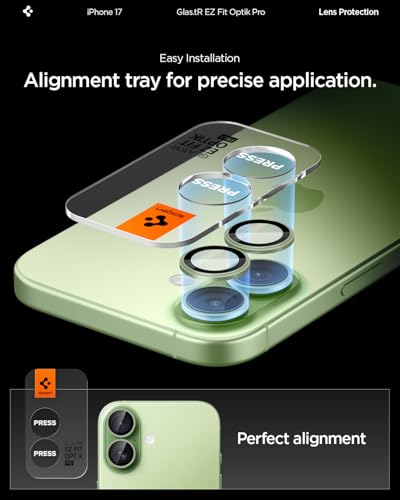 Spigen Camera Lens Protector for iPhone 17 (16 Plus/16) - Sage - color: Sage