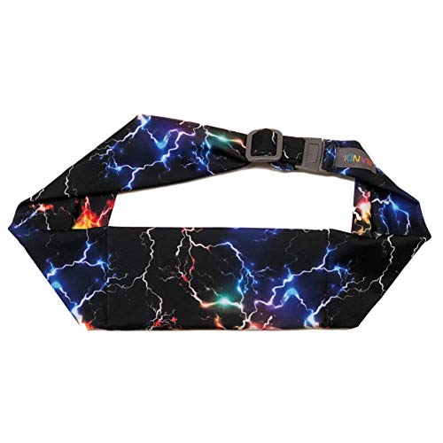 BANDI Running Belt for Women & Men – USA Made No-Bounce Adjustable Waist Pack & Secure Fanny Pack – Fits All Phones, Gels & Essentials – Zipper-Free, Medical Device Friendly - color: Cosmic