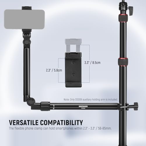 NEEWER Overhead Camera Mount with Phone Clip - style: DS009(2-Section)
