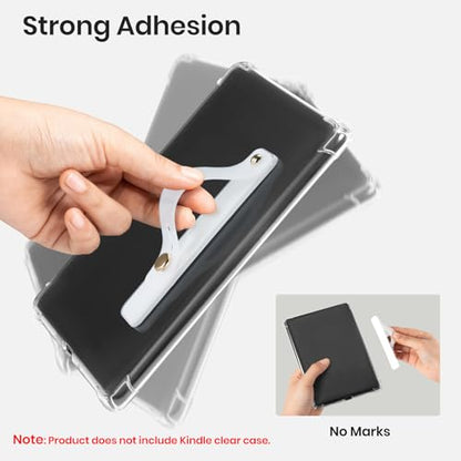 CoBak Hand Strap Holder for Kindle/Tablet - Lightweight TPU - color: Clear White