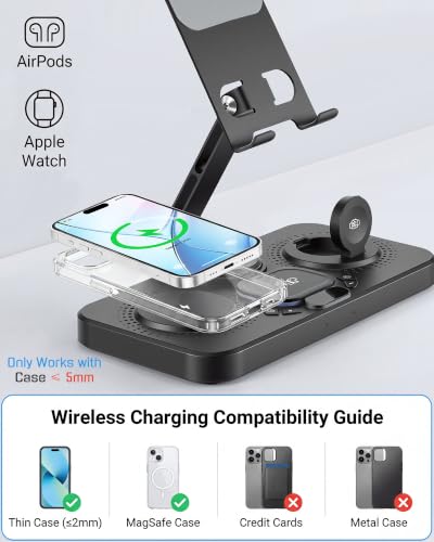 6 in 1 Wireless Charging Station for Apple Products,Phone Charger Station