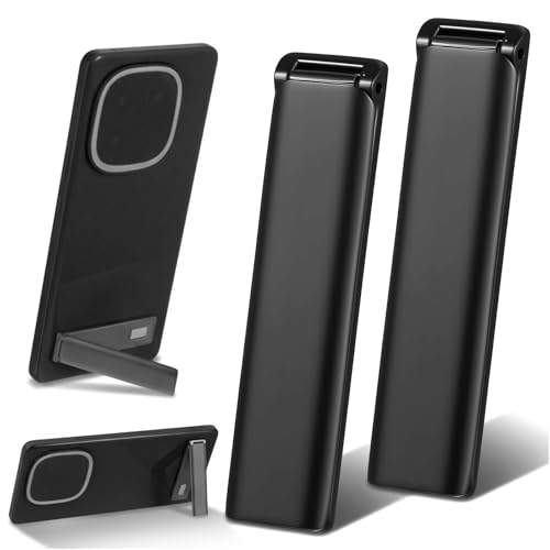 Ymapinc 2-Pack Aluminum Kickstand for Phone Case, Adjustable Foldable Cell Phone Holder Stand for Desk, Self-Adhesive & Invisible Tablet Kickstand - Black - color: black