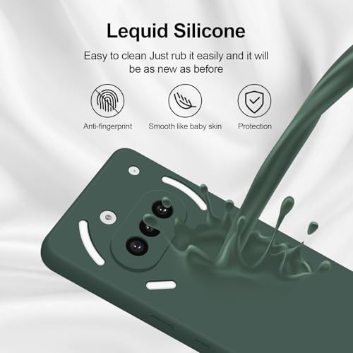 GiiYoon Silicone Case for Nothing Phone 3a, Green - color: Green, size: Nothing Phone 3a