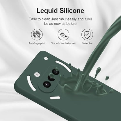 GiiYoon Silicone Case for Nothing Phone 3a, Green - color: Green, size: Nothing Phone 3a