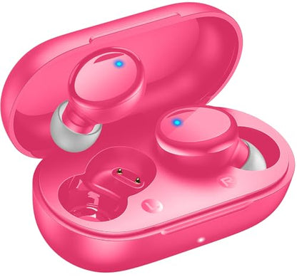 Lanteso True Wireless Earbuds Bluetooth 5.4, in Ear Headphones - color: Hot Pink