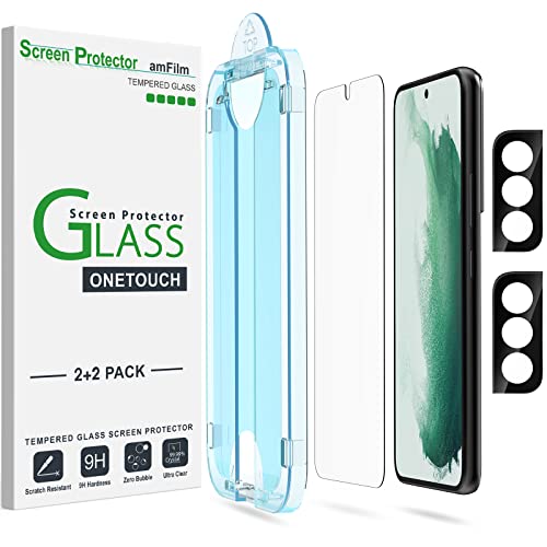 amFilm OneTouch for Samsung Galaxy S22 Screen Protector Tempered Glass - size: S22-6.1"