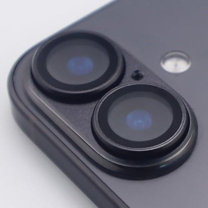 for iPhone 17 Camera Lens Protector Tempered Glass Metal Full Coverage Lens Cover Accessories (Black) - color: Black