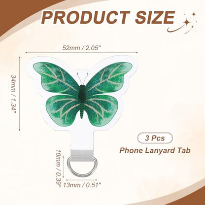 uxcell Phone Tether Tab Universal Butterfly - color: Green