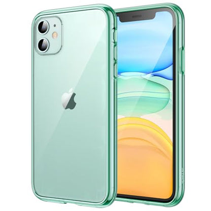 JETech Case for iPhone 11, Anti-Yellowing, Green | Shockproof Protection, Scratch Resistant Hard PC Back, Durable Transparent TPU Bumper - color: Green