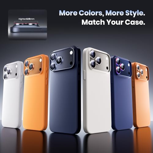 Hoerrye for iPhone 17 Pro Max/17 Pro Camera Lens Protector - Case Friendly - color: Deep Blue