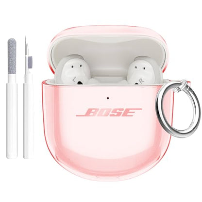Aircawin for Bose QuietComfort Earbuds II/QuietComfort Ultra 1/2 Case Clear - color: Clear Pink