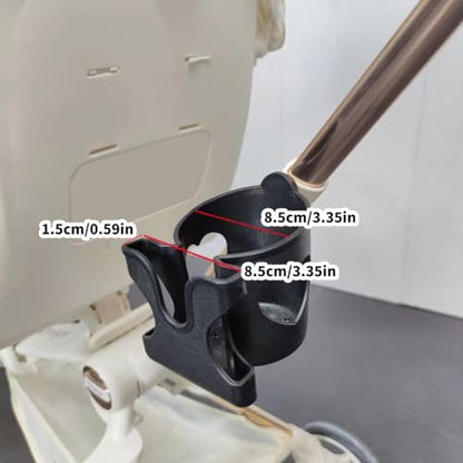 Easy Installation 2 in 1 Strollers Accessory Prams Cup Holder Bottle Organiser and Phone Mount for Busy