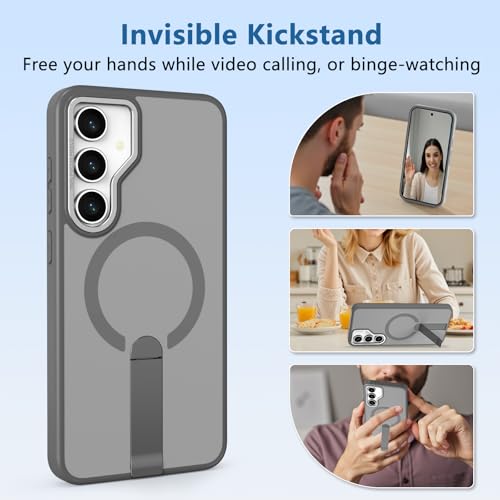 for Galaxy-S24-FE Case, Semi-Transparent Matte, Gray - color: Gray, size: Galaxy S24 FE 6.7"